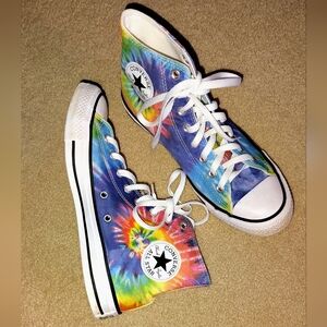 Converse High Top Tie-Dye Men 7.5, Wmn 9.5